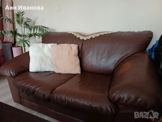 еко кожа диван, снимка 2 - Дивани и мека мебел - 52370124