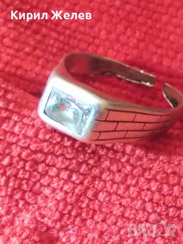 СТАР СРЕБЪРЕН СКЪПОЦЕНЕН РЕГУЛИРУЕМ АРТ ПРЪСТЕН СРЕБРО 925 с ЮВЕЛИРНО ФАСЕТИРАН МОЙСАНИТ 27202