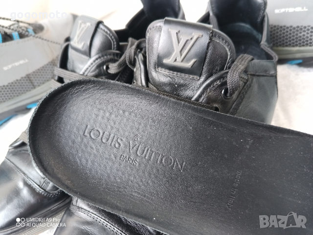 КАТО НОВИ LOUIS VUITTON® ORIGINAL LV TRAINER BLACK LEATHER SNEAKER 39 - 40