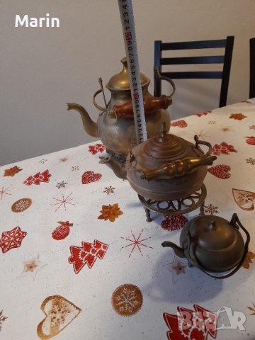 Продавам месингови чайници, снимка 2 - Антикварни и старинни предмети - 39340558