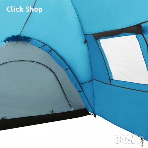 Палатка за къмпинг тип иглу, 650x240x190 см, 8-местна, синя, снимка 8 - Палатки - 37828567
