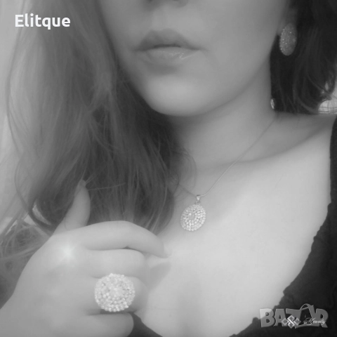 КОМПЛЕКТ SIYANA / Стилен дамски комплект бижута с кристали от 3 части “Siyana” , снимка 8 - Бижутерийни комплекти - 52905704
