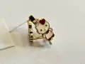 Златни обеци 1.52гр 03887-26, снимка 2