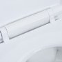 Висока тоалетна без ръб плавно затваряне +7 см керамика бяла, снимка 3