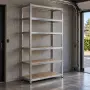 Усилен поцинкован стелаж с 6 рафта – 1050 кг товароносимост, 220×90×40 см, снимка 1