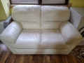 Висококачествени италиански диван и фотьойл от естествена телешка кожа, снимка 1