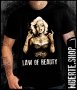 Черна тениска с щампа LAW OF BEAUTY, снимка 1 - Тениски - 42055192