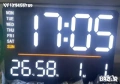 LED стенен часовник X6636 с време,седмица,температура,влажност+дистанционно, снимка 1
