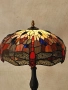 Настолна лампа Tiffany стил с витражен абажур, снимка 2