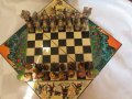 Уникален шах с ръчно изработени и рисувани фигури, снимка 9