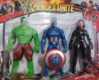 2 вида 3 бр Avengers Отмъстителите Хълк Капитан Америка Спайдърмен Тор  пластмасови фигурки играчки , снимка 2