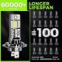 Autoyes H7 H15 LED крушка за фарове, 22000LM 6500K, размер 1:1, Plug and Play, 4 броя, снимка 8
