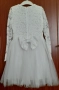 Рокля, бяла /красива детска, официална за 4-5 г. / РД, шаферка, парти / много топла шапка , снимка 2