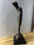 Голяма бронзова статуетка „Пробуждане“ (Reveil) от Филип Волферс (Philippe Wolfers) – 42 см, 3.5 кг, снимка 1