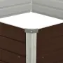 vidaXL Повдигната леха, кафява, 129x129x45 см, поцинкована стомана, снимка 3
