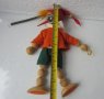Пинокио дървена стара играчка, марионетка, Буратино на пружина, виси, снимка 3