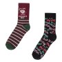 2 чифта Мъжки Коледни чорапи с Дядо Коледа HOHOHO, 41-46н, снимка 1