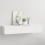 vidaXL Стенен рафт с чекмедже, бял, 60x23,5x10 см, МДФ（SKU: 330255）, снимка 2