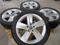 Лети джанти 16ки 5х100 Skoda + летни гуми 215/45/16 Dunlop, снимка 1
