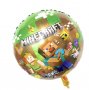 2 вид Minecraft Майнкрафт кръгъл фолио фолиев балон хелий или въздух рожден ден