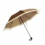 1762 Ръчен тройно сгъваем чадър за дъжд на точки и сърца противоветрен, снимка 5