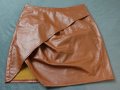 Shein S (EU 36) кафява кожена пола, снимка 2