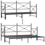 vidaXL Дневна спалня с багажник без матрак Черно 90x200 cm Стомана, снимка 9