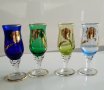 Винтидж Мурано кристални чаши за ракия ликер Murano Италия, снимка 4