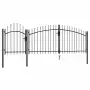 vidaXL Градинска порта Woerden, стомана, 1,25x4 м, черна（SKU: 144363）, снимка 1