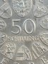 Сребърна монета 50 шилинга 1972г. Австрия 350г. От основаването на Залцлбургския университет 40386, снимка 2