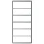 vidaXL Плъзгаща се врата с механизъм, ESG стъкло и алуминий, 90x205 см, снимка 4