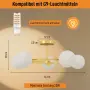 Таванна лампа HOMCOM 20W с 5 фасунги G9, снимка 5
