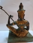 Бронзова позлатена статуетка на богинята Сарасвати , снимка 4