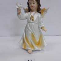 Ангел седефено бяло с жълто , модел Б., снимка 2 - Статуетки - 37925597