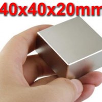 40x40x20mm МАГНИТ-2700GS неодимов N52, Neodymium magnet magnit neodimov, снимка 5 - Други машини и части - 37879047