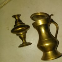 Месингови каничка и лампа, снимка 1 - Декорация за дома - 30862754