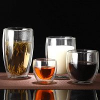 2963 Чаша от двустенно стъкло за топли, студени напитки, снимка 18 - Чаши - 35356468