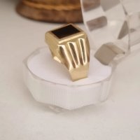 Мъжки златен пръстен 14к, проба 585 , снимка 2 - Пръстени - 44217629