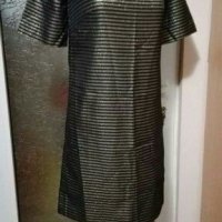 Нова рокля в черно и златисто👗🍀XS,S🍀👗арт.4005, снимка 1 - Рокли - 35168159
