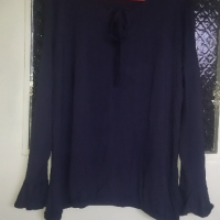 Блуза на точки, хл размер , снимка 2 - Блузи с дълъг ръкав и пуловери - 44244138