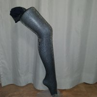 М/L   Черен чорапогащник със сребрист и златист брокат , снимка 1 - Бельо - 44302443