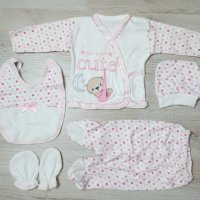 Турски бебешки комплект за изписване 5 части 100% памук, снимка 5 - Комплекти за бебе - 40286071