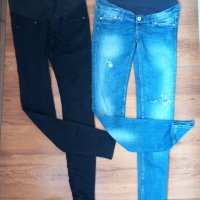 Накъсани дънки за бременни от H&M Мama Skinny High Rib р-р 36, снимка 2 - Дрехи за бременни - 42289993