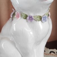 Порцеланова котка, снимка 2 - Статуетки - 42213161