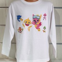 Нова детска блуза с дълъг ръкав и дигитален печат Baby Shark, снимка 1 - Детски Блузи и туники - 38484109