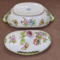 Herend Hungary Porcelain Bonbonniere - Herend Унгария порцеланова бонбониера, снимка 2 - Антикварни и старинни предмети - 44640973