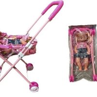 Детска сгъваема количка с кукла, снимка 1 - Кукли - 42309816