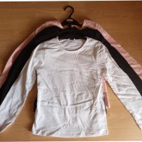 Комплект от три броя памучни тениски с дълъг ръкав GEORGE за 9-10 и 11-12 г. , снимка 2 - Детски Блузи и туники - 42378214