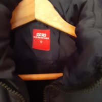 Детско зимно яке 12г. черно и циклама с качулка, снимка 2 - Детски якета и елеци - 42596236
