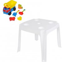Къмпинг маса, Пластмасова маса за чадър, и поставка за чаши, 44х44х39см, снимка 2 - Къмпинг мебели - 37030646